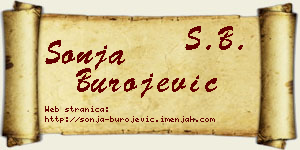 Sonja Burojević vizit kartica